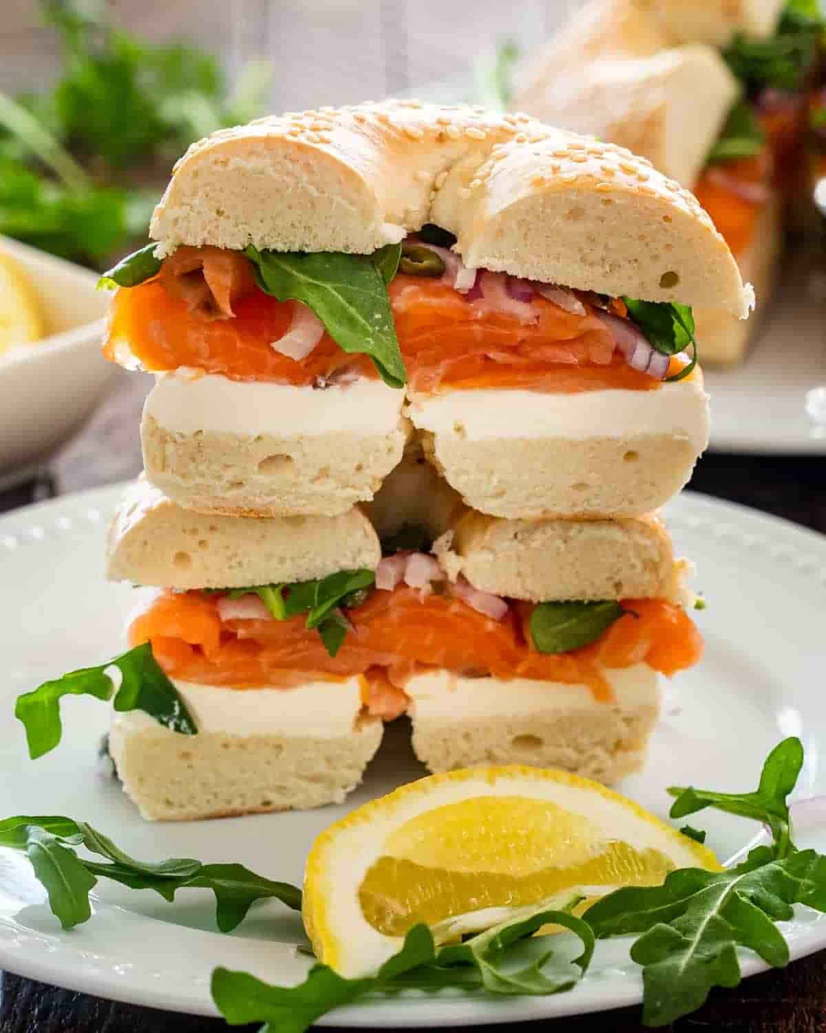 Salmon & Cream Cheese Bagel