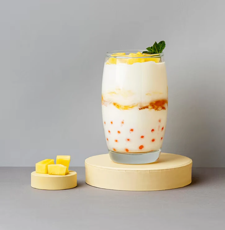 Mango Milk Tea bubble tea